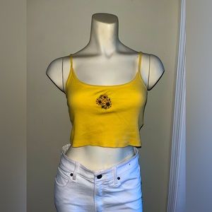 Medium Hollister Yellow Sunflower Baby Cami